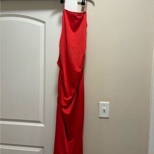 SHEIN Red Backless Dress